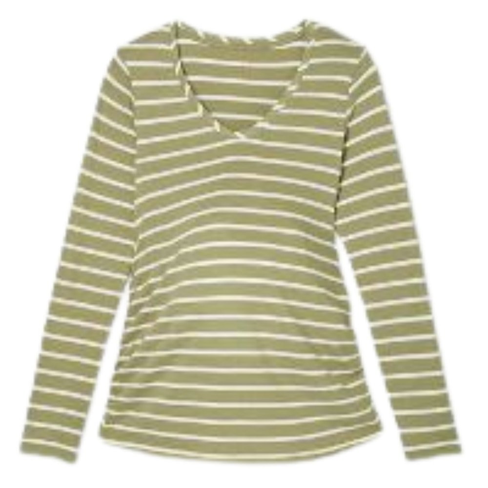 NWT Long Sleeve Scoop Neck Side Shirred Maternity T-Shirt -Ingrid & Isabel - M - Picture 7 of 7
